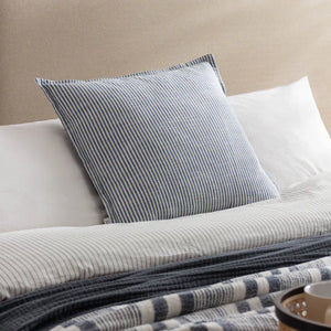 Truro Stripe Reversible Cushion - Skyline