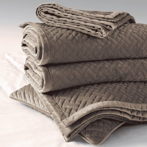 French Velvet Bed Runner - Taupe