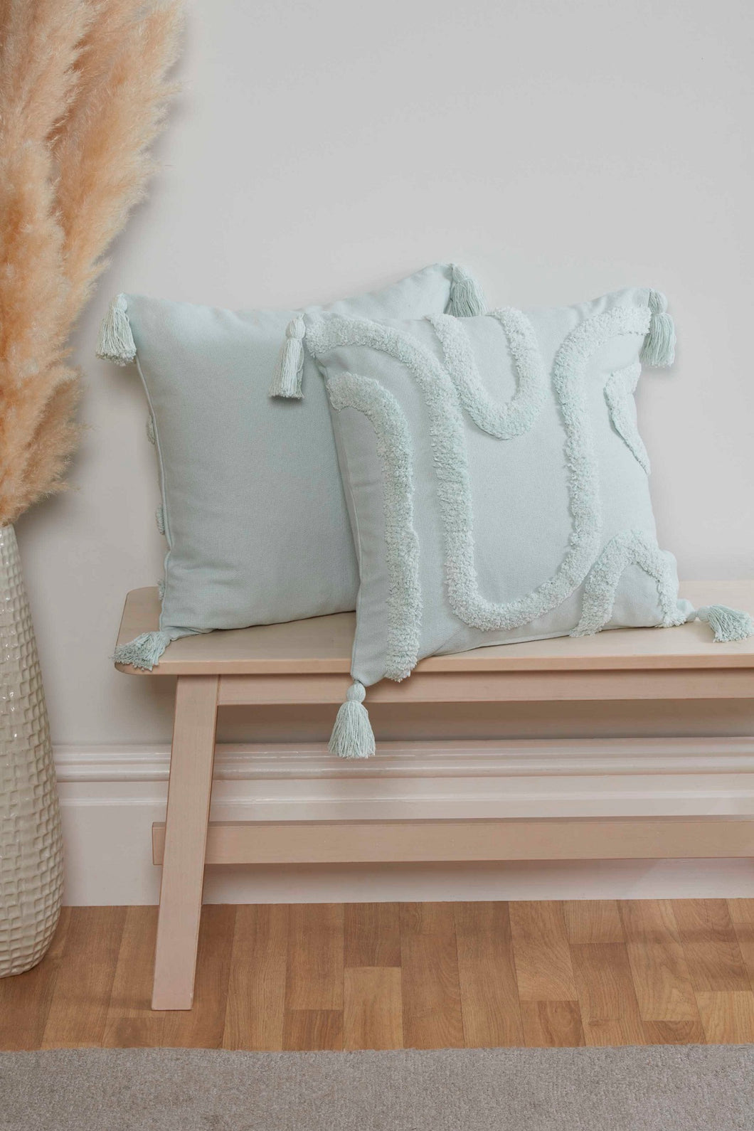 Cabana Tufted Cushion Cover - Aqua
