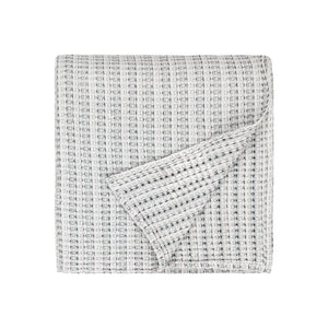 Waffle Textured 100% Cotton Bedspread - Dusk Blue