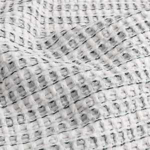 Waffle Textured 100% Cotton Bedspread - Dusk Blue
