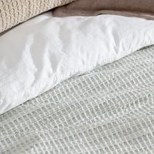 Load image into Gallery viewer, Waffle Textured 100% Cotton Bedspread - Eucalyptus
