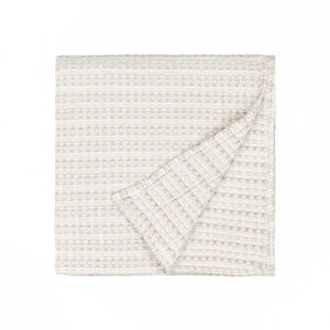 Waffle Textured 100% Cotton Bedspread - Natural