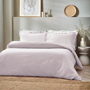 Waffle Textured 100% Cotton Duvet Cover Set Blush