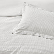 Load image into Gallery viewer, Waffle Textured 100% Cotton Duvet Cover Set White
