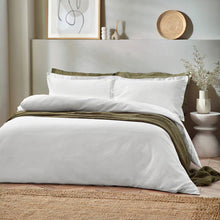 Load image into Gallery viewer, Waffle Textured 100% Cotton Duvet Cover Set White
