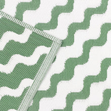 Load image into Gallery viewer, Wave Outdoor 100% Recycled Rug Green
