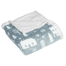 Load image into Gallery viewer, Winter Walk Fleece Throw - Mist Blue

