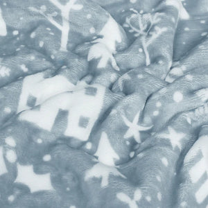 Winter Walk Fleece Throw - Mist Blue