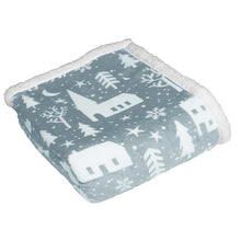 Load image into Gallery viewer, Winter Walk Fleece Throw - Mist Blue
