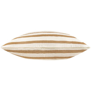 Woven Stripe Cotton Cushion Cinnamon