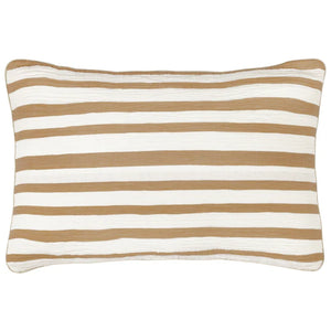 Woven Stripe Cotton Cushion Cinnamon