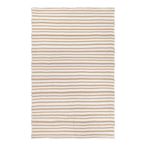 Woven Stripe 100% Cotton Bedspread Cinnamon