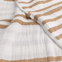 Load image into Gallery viewer, Woven Stripe 100% Cotton Bedspread Cinnamon
