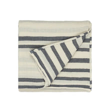 Load image into Gallery viewer, Woven Stripe 100% Cotton Bedspread Dusk Blue
