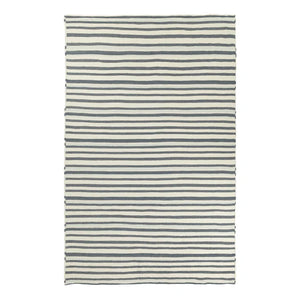 Woven Stripe 100% Cotton Bedspread Dusk Blue