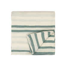 Load image into Gallery viewer, Woven Stripe 100% Cotton Bedspread Eucalyptus
