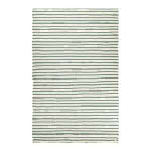 Woven Stripe 100% Cotton Bedspread Eucalyptus