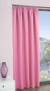 Cali Single Curtain Panel 66" wide x 54" drop - Black Out - Pink