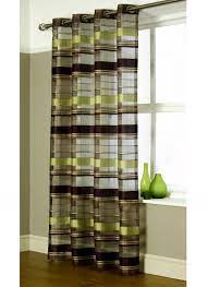 Como Chocolate/Lime Striped Eyelet Voile Panel