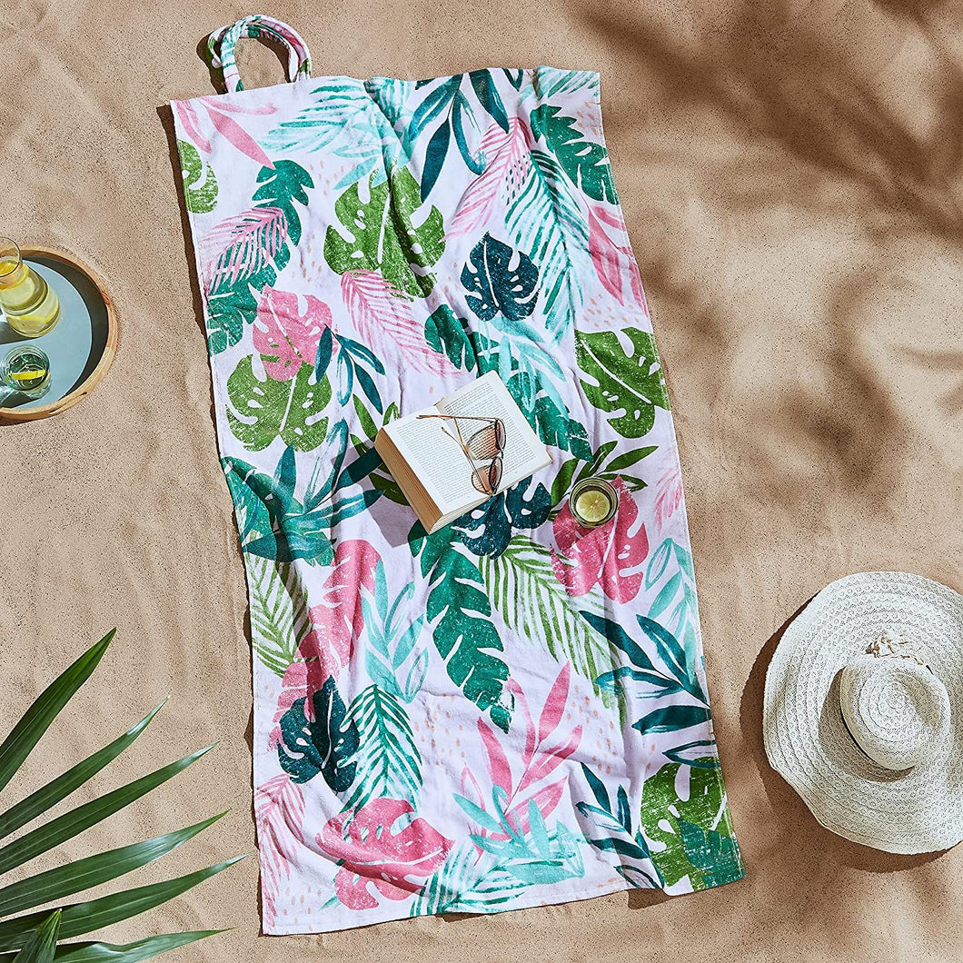 Tropical Palm Beach Towel in a Bag
