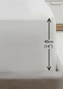 Extra Deep Fitted Sheet - White