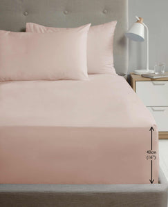 Extra Deep Fitted Sheet - Blush Pink