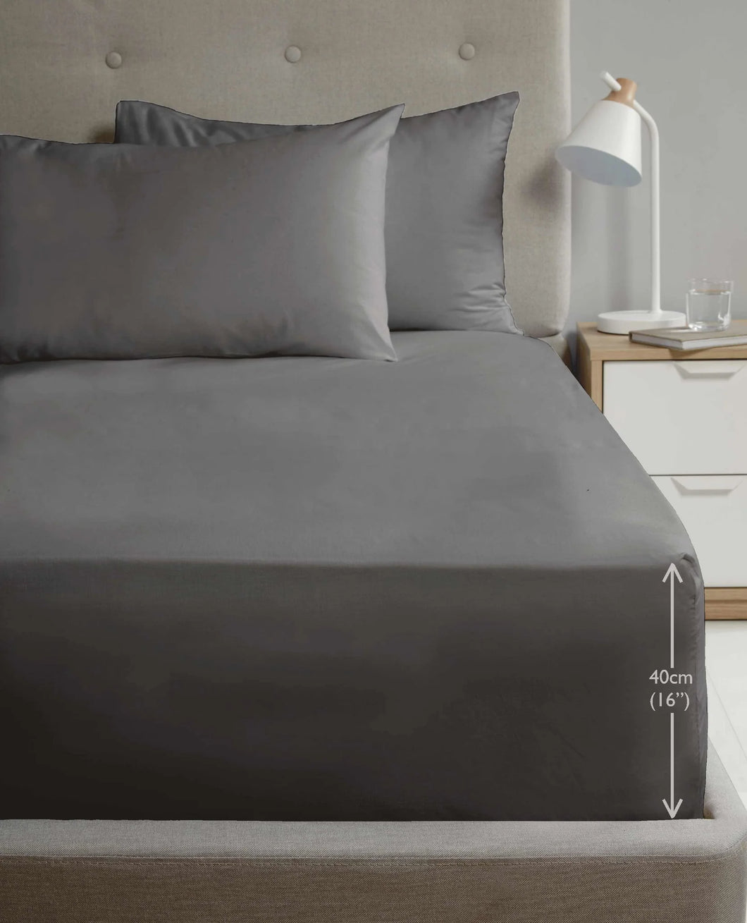Extra Deep Fitted Sheet - Charcoal
