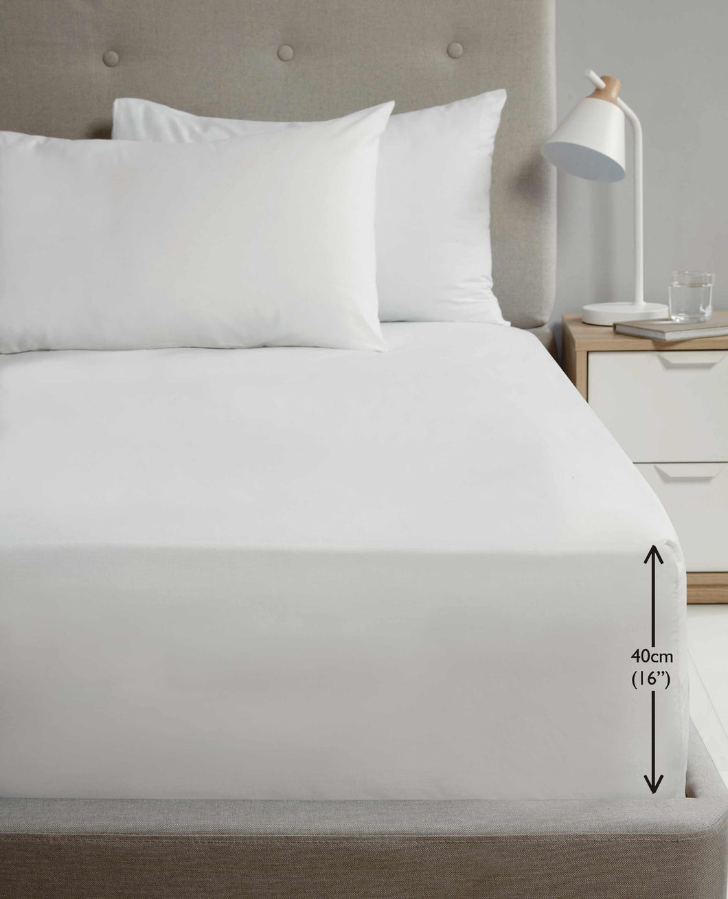 Extra Deep Fitted Sheet - White