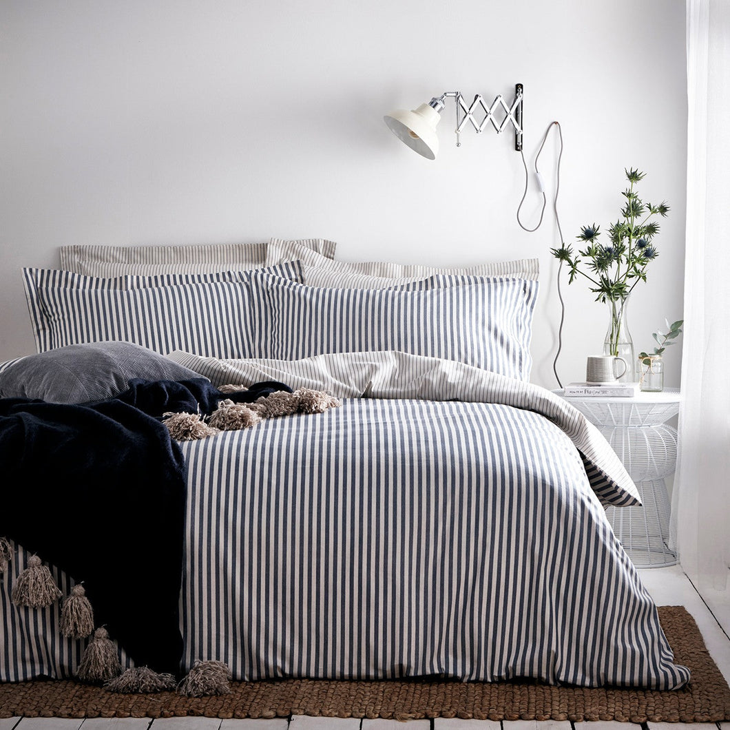 Hebden Navy/Grey Duvet Set