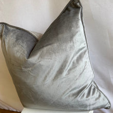 Load image into Gallery viewer, French velvet Silver Cushion Cover - Large
