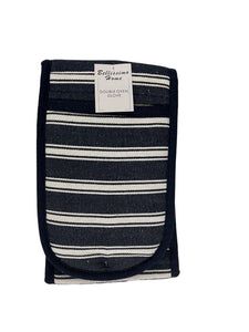 Navy Stripe Oven Gloves