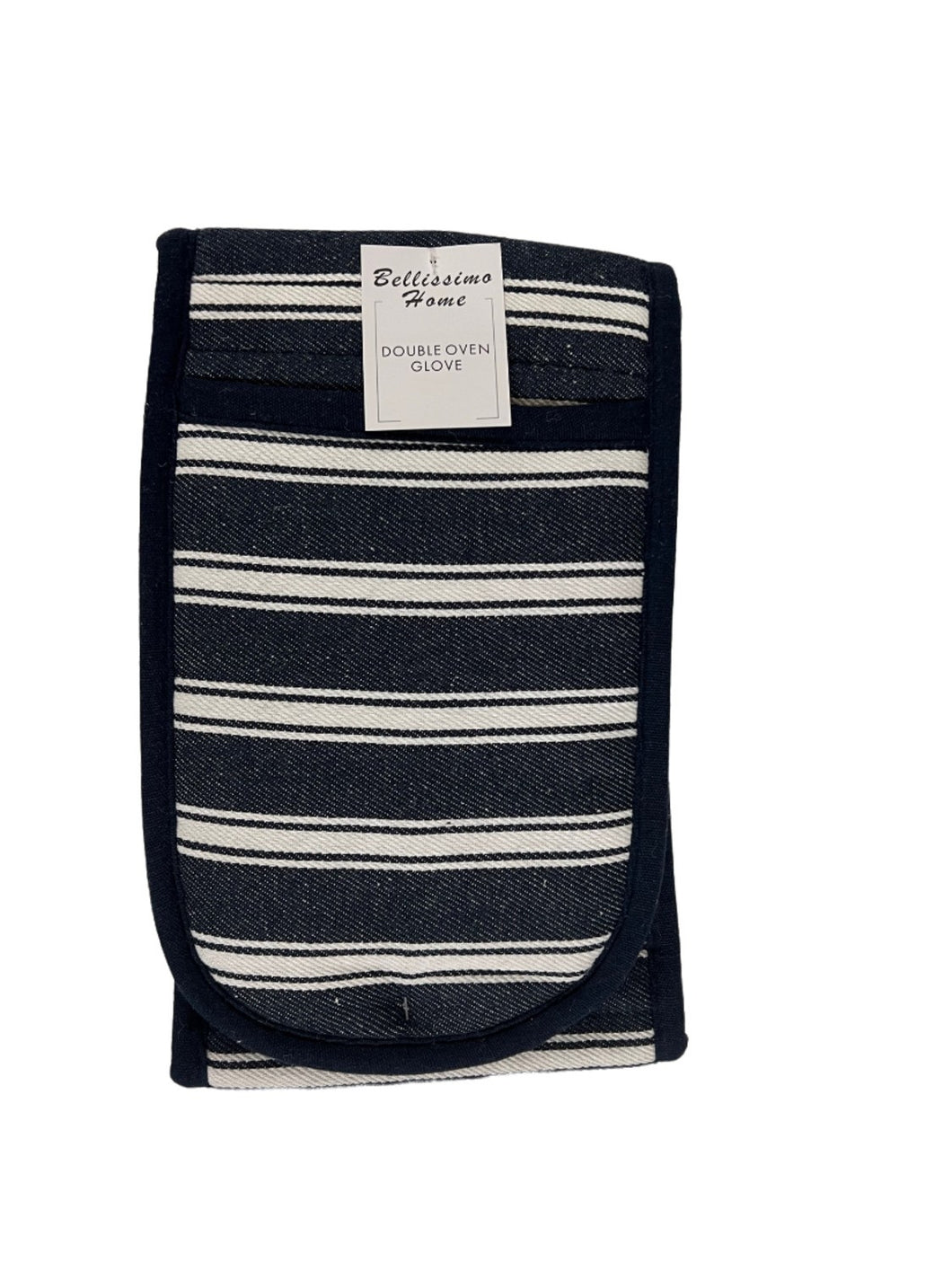 Navy Stripe Oven Gloves
