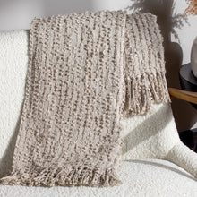 Load image into Gallery viewer, Bobble Woven Throw - Stone
