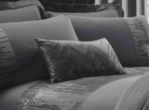 Antoinette Pewter Bolster Cushion Cover