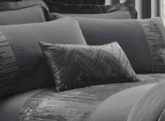 Antoinette Pewter Bolster Cushion Cover