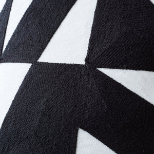 Graphic Geo Filled Cushion - Black