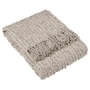 Bobble Woven Throw - Stone