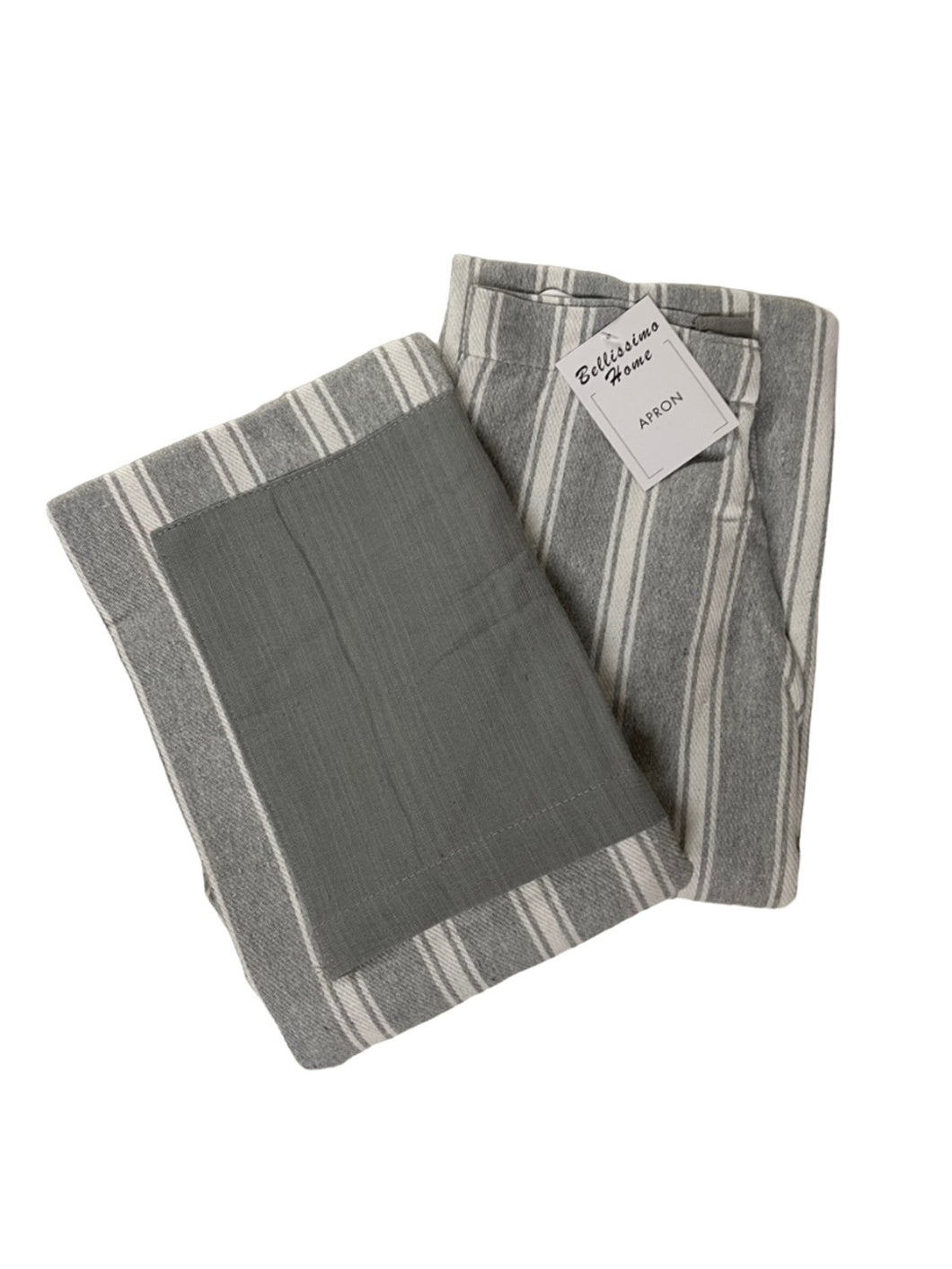 Grey Stripe Apron