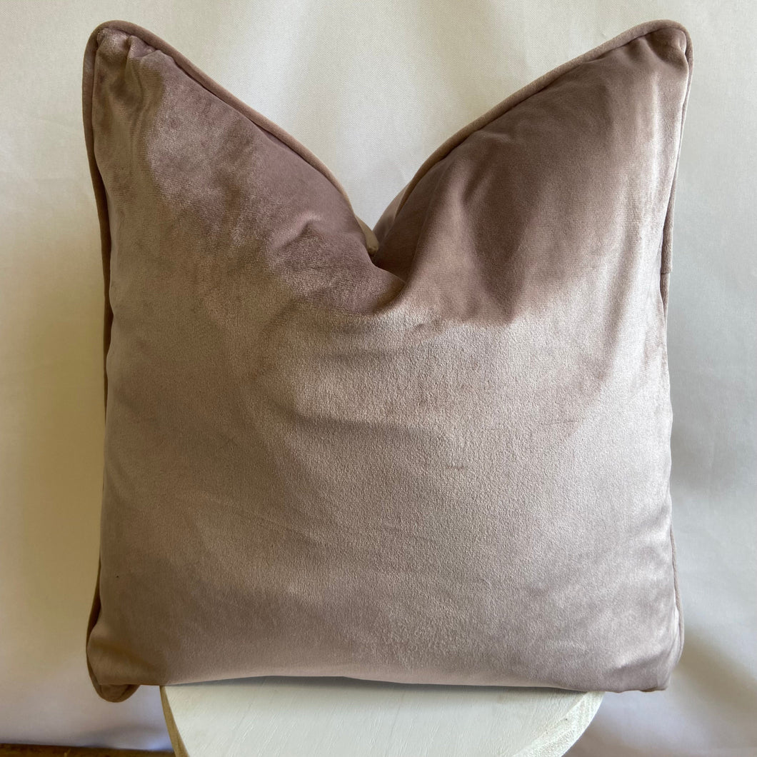French velvet Blush Cushion Cover - Large