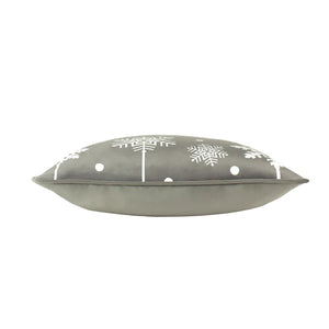 Let it Snow Velvet Cushion cover - Grey