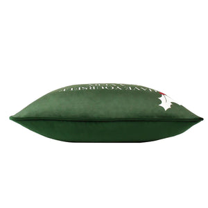 Merry Christmas Velvet Cushion cover- Green