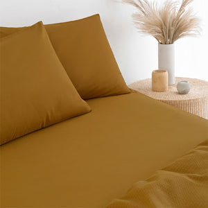 Stonewash Ginger Cotton Sheets