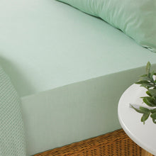 Load image into Gallery viewer, Stonewash Seafoam Cotton Sheets
