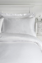 Load image into Gallery viewer, 300TC White Satin Stripe Duvet Set
