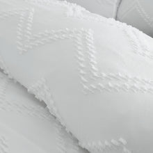 Load image into Gallery viewer, Chevron Clipped Jacquard - White
