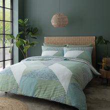 Load image into Gallery viewer, Larsson Geo Green Duvet Set
