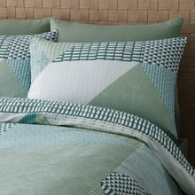 Load image into Gallery viewer, Larsson Geo Green Duvet Set
