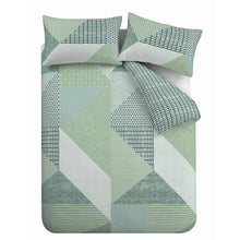 Load image into Gallery viewer, Larsson Geo Green Duvet Set
