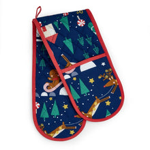 Load image into Gallery viewer, Santa&#39;s Christmas Wonderland Oven Glove
